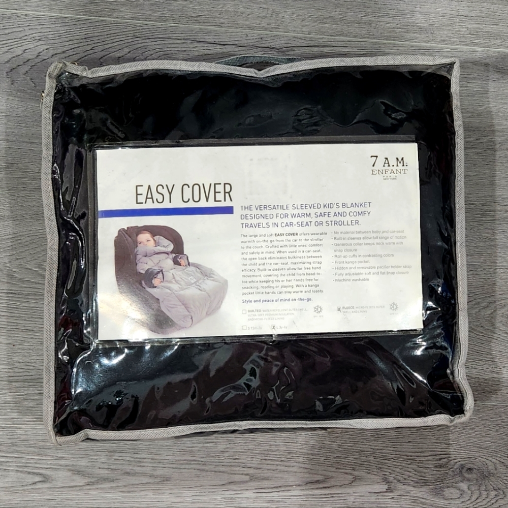 NWT 7AM Enfant Easy Cover black Large 3-6 years old